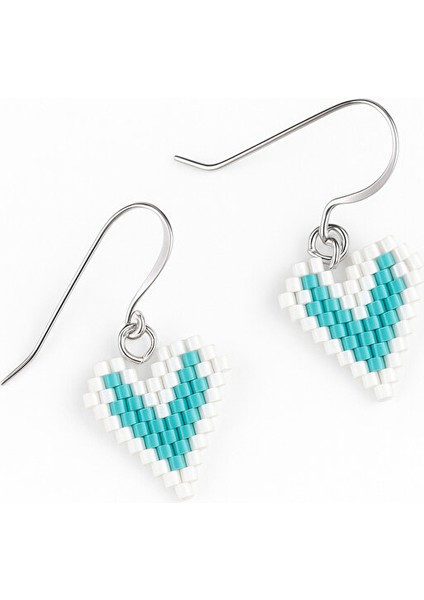 Miyuki Delica Kalp Boncuklu Küpe