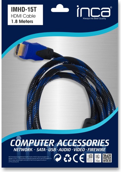 Inca IMHD-15T 1,8mt 4K HDMI Kablo