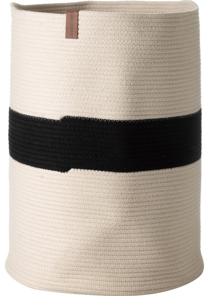 Concept Venus Çamaşır Sepeti Siyah Ekru 35X35X45