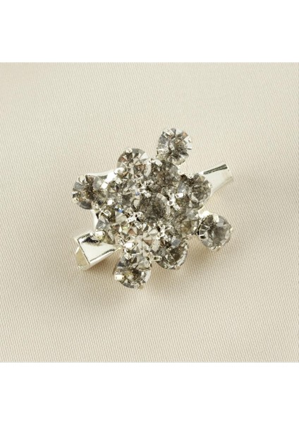 Kare Figürlü Taşlı Broş