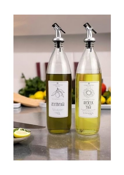 Vetro 2&apos;li Zeytinyağı ve Sıvıyağ Şişesi Yağdanlık 1000 ml SH-003 fiyatları
