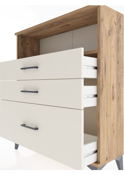 Arges Şifonyer Tek Raflı 3 Çekmeceli 88X30X106 Çam-Aytaşı indirimleri