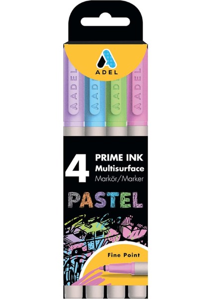 Ink Multisurface 4&apos;lü Pastel Markör