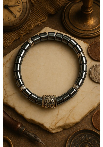 Doğal Taş Gorunumlu Erkek Bileklik