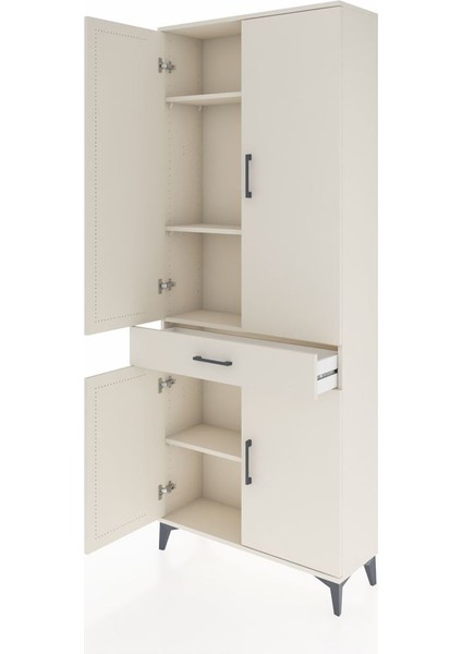 Arges Dolap 4 Raflı Tek Çekmeceli 4 Kapaklı 88X30X221 Aytaşı-Aytaşı fırsatları