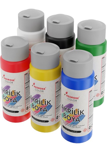 Rose Ana Renkler Akrilik 6&apos;lı Set 6X60 ml