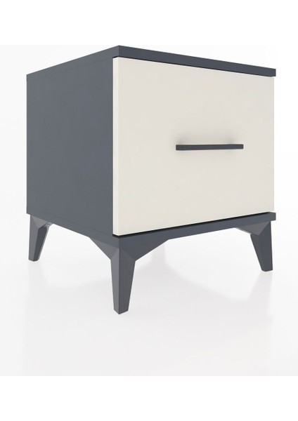 Hyperion Komodin Tek Çekmeceli 44X44X48 Antrasit-Aytaşı fiyatları