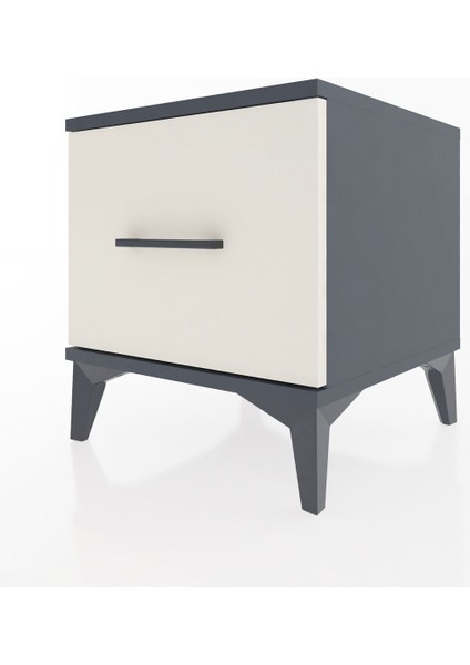 Hyperion Komodin Tek Çekmeceli 44X44X48 Antrasit-Aytaşı modelleri