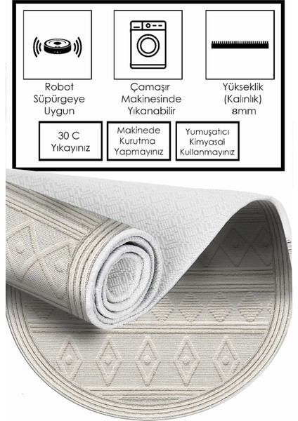 Renkli Dijital Baskılı Kaymaz Taban Modern Mutfak ve Salon Halısı, Yıkanabilir