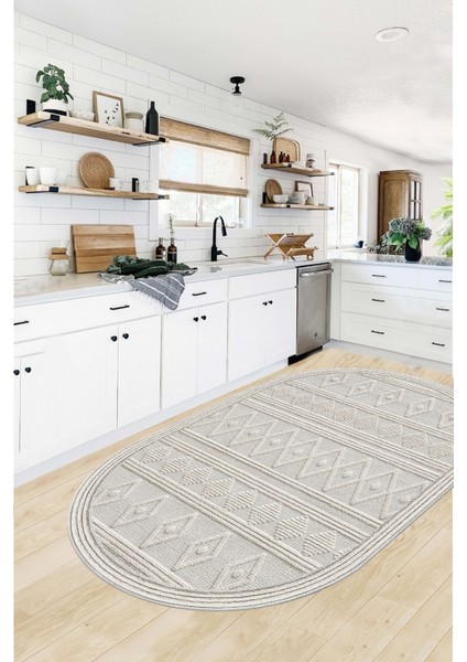 Renkli Dijital Baskılı Kaymaz Taban Modern Mutfak ve Salon Halısı, Yıkanabilir