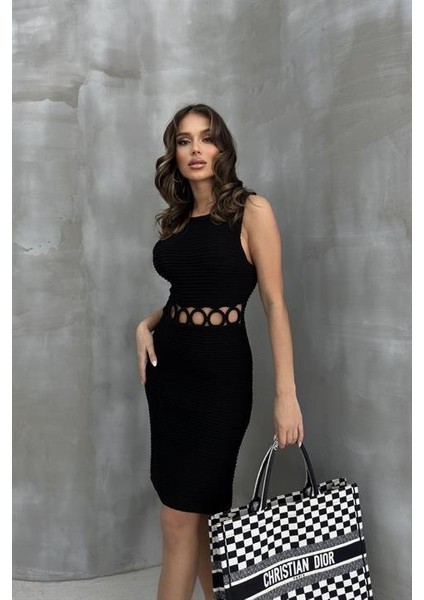 Estelya Cut Out Mini Elbise 2571-01