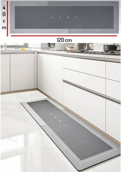 Büyük Emici Sihirli Banyo Paspası Kaymaz Taban 40X120 Gri fiyatları