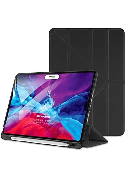 iPad Pro 12.9`` 2022 6. Nesil Için Kılıf (A2436-A2764-A2437-A2766) Origami Pencil Siyah [ipad Pro 12.9 2022 ile Uyumlu Kılıf - Siyah] modelleri