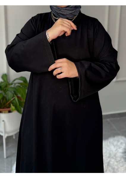 Butik Oyhso Kumaş Abaya Kol Büyük Beden Uyumlu Günlük Elbise