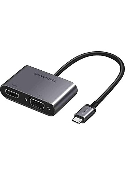 Type-C To Hdmı+Vga Pd Şarj Destekli Dönüştürücü Uzay Gri modelleri