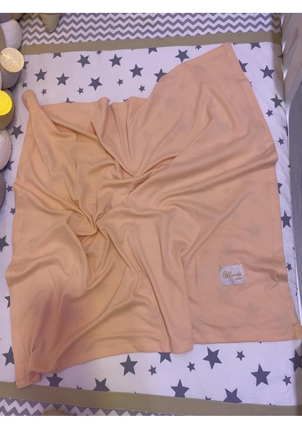 Pamuklu Çok Amaçlı Esnek Kundak Bebek Battaniyesi 100 * 100CM (Somon)