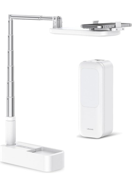 US-ZB209 Online Ders ve Yayın Için Ledli,monopodlu,kumandalı,şarjlı Taşınabilir Telefon Standı