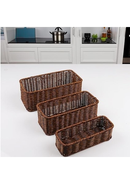 Wicker Serisi Hasır Örme 3&apos;lü Diktördgen Düzenleyici