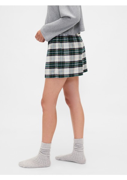 Kadın Koyu Yeşil Gap Logo Flannel Boxer Şort indirimleri