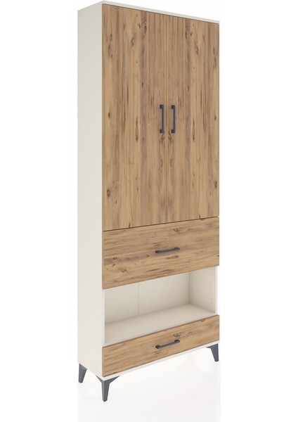 Arges Dolap 4 Raflı 2 Çekmeceli 2 Kapaklı 88X30X221 Aytaşı-Çam fiyatları
