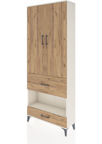 Arges Dolap 4 Raflı 2 Çekmeceli 2 Kapaklı 88X30X221 Aytaşı-Çam modelleri