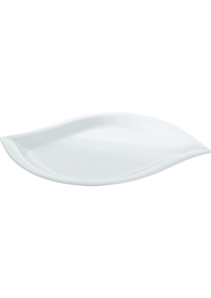 Leaf Beyaz Ev Düz Tabak 37CM