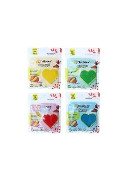 Oyun Hamuru - 4lü Set 4X125 gr Vakumlu Kartuş Paket - (Ecopack-Refill) fiyatları