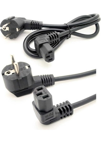 Power Kablo - 90 Derece L Uç - Dik Açılı - Power Kablosu - 1.8 mt modelleri