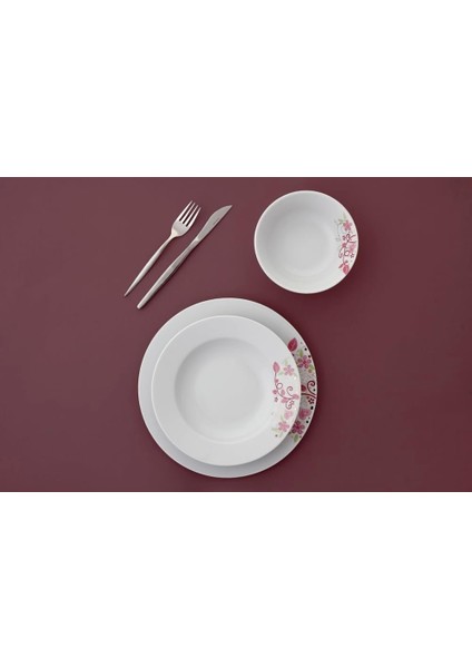 Alin 18 Parça 6 Kişilik Yemek Takımı
