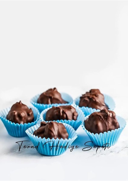 Hediye Sepeti Takribi 200 Adet Mini Boy Mavi Truff Çikolata Kağıdı, Lokum Kağıdı, Muffin Kek Kalıbı 30X20 mm Doğum Günü Parti Dekorasyonu Için