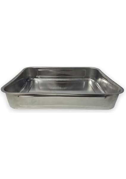 Tepsisi Paslanmaz Çelik Çok Amaçlı Dikdörtgen Büyük Metal Tava Fırın (36,5 x 26,5 x 6,5 Cm, 304 (18/10) Kalite, Bulaşık Makinesinde Yıkanabilir, Gıdaya Uygun, Temizlenebilir) fiyatları