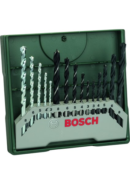 And X/ Mini 15 Parça Matkap Ucu Seti, Yeşil