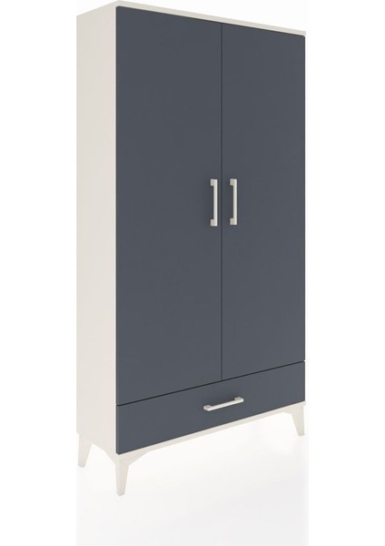 Arges Dolap 2 Raflı Tek Çekmeceli Tek Askılı 88X30X163 Aytaşı-Antrasit fiyatları