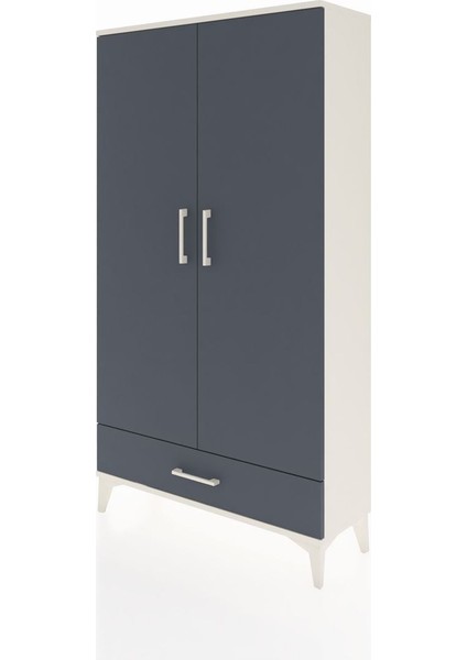 Arges Dolap 2 Raflı Tek Çekmeceli Tek Askılı 88X30X163 Aytaşı-Antrasit modelleri