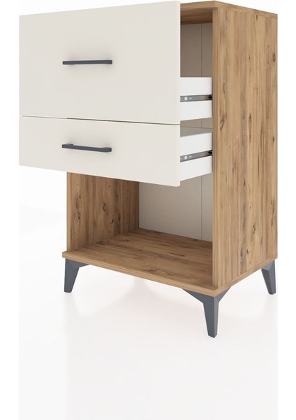 Hyperion Komodin 2 Çekmeceli 60X44X96 Çam-Aytaşı fırsatları