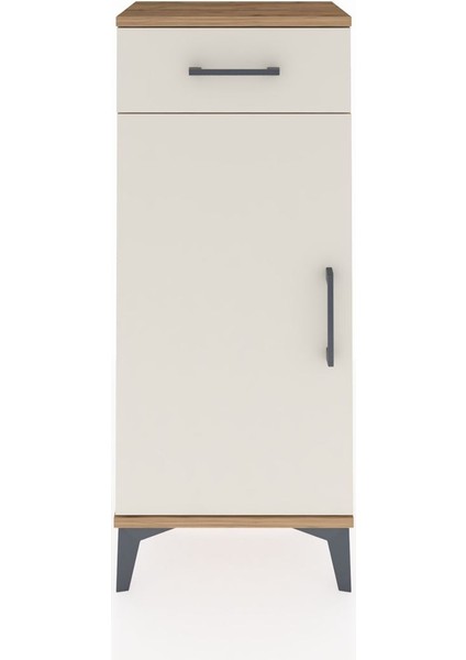 Arges Komodin 2 Raflı Tek Çekmeceli Tek Kapaklı 44X30X106 Çam-Aytaşı