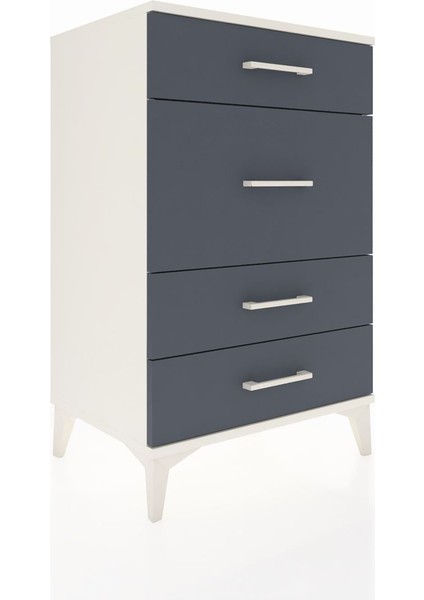 Hyperion Komodin 4 Çekmeceli 60X44X96 Aytaşı-Antrasit fiyatları