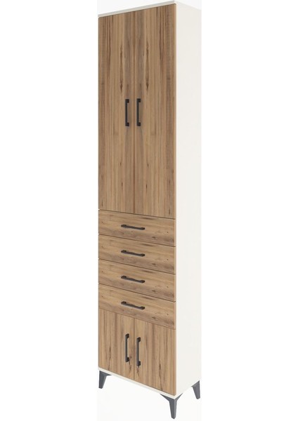 Arges Dolap 3 Raflı 4 Çekmeceli 4 Kapaklı 60X30X243 Aytaşı-Çam modelleri