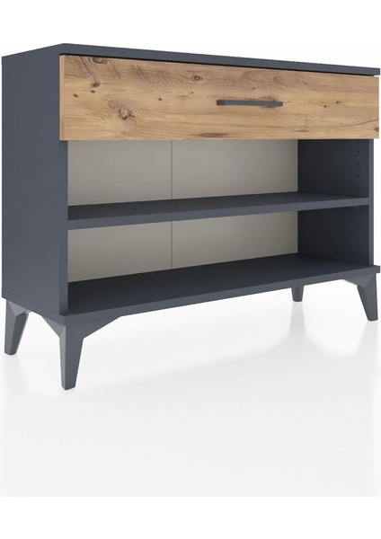 Arges Şifonyer Tek Raflı Tek Çekmeceli 88X30X64 Antrasit-Çam fiyatları