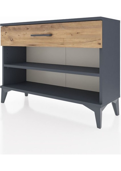 Arges Şifonyer Tek Raflı Tek Çekmeceli 88X30X64 Antrasit-Çam modelleri