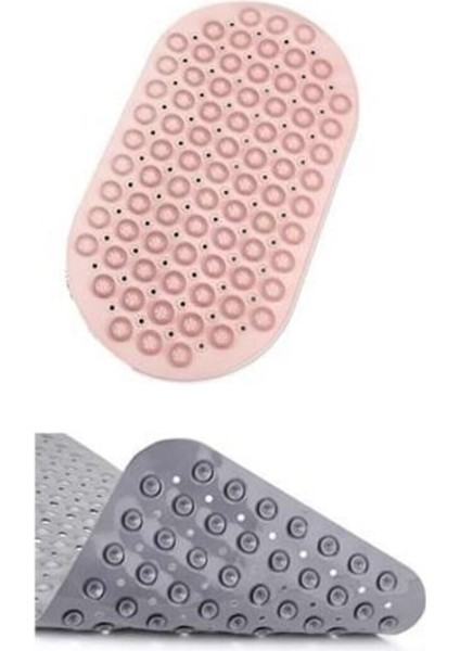 Kaydırmaz, Masajlı, Vantuzlu Banyo ve Duş Paspası - Antrasit, Gri Renkli fırsatları