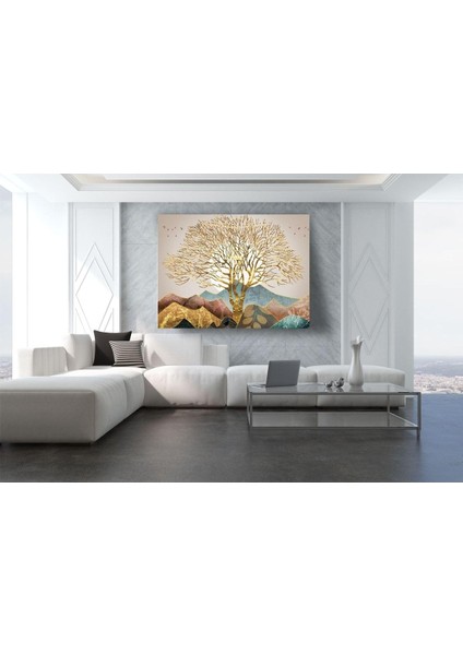 Kanvas Tablo Altın Ağaç Kanvas Tablo 50 x 70
