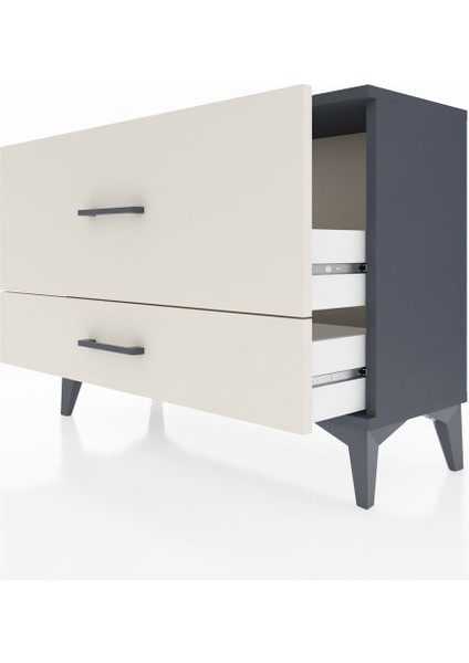 Arges Şifonyer 2 Çekmeceli 88X30X64 Antrasit-Aytaşı indirimleri