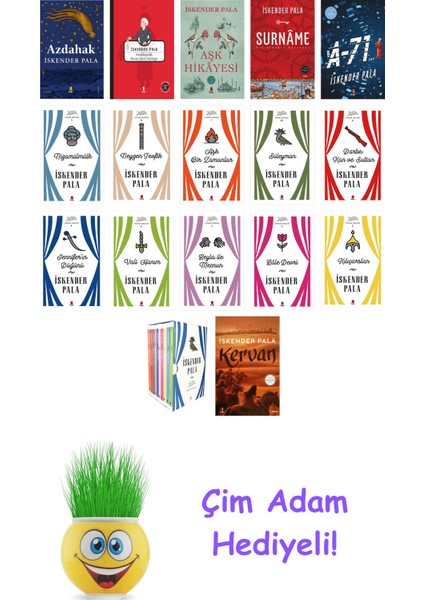 Iskender Pala 17 Kitap Seti + Çim Adam Hediye