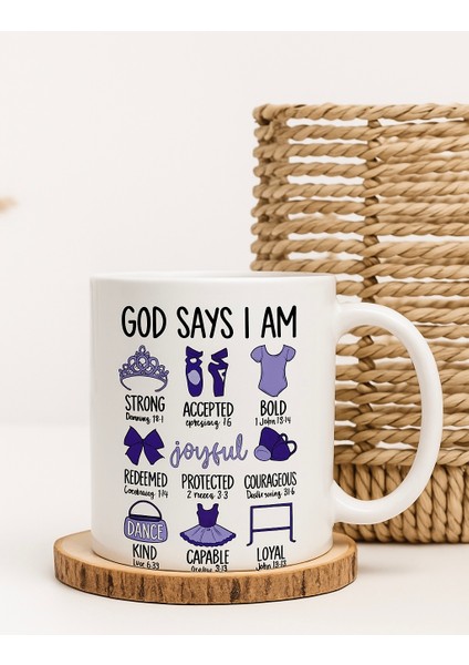 God Says I Am Temalı Kupa Bardak