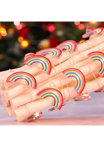 LED Işık Zinciri Gökkuşağı 20 LED Pilli LED Işık 3 mt Düğün, Parti,, Ev Için Dekoratif Gün Işığı Bahçe Ev Partisi Düğün Sınıf Kız Odası Dekorasyonları fiyatları