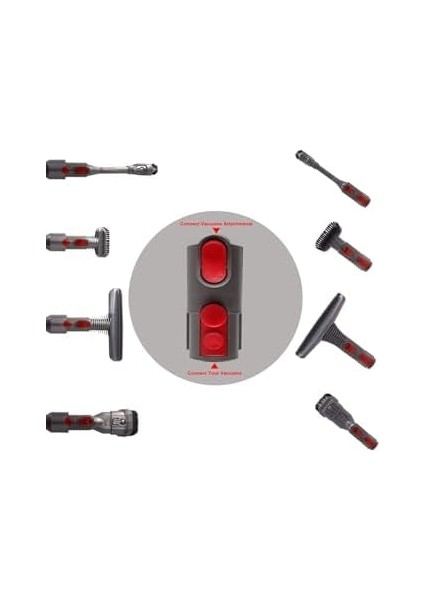 V15,V11, V10, V8 V6 V7 Dik Süpürge Uyumlu Fırça Aksesuar Seti modelleri