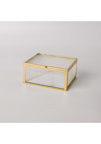 Laveta 13X10X6 cm Dekoratif Kutu Gold