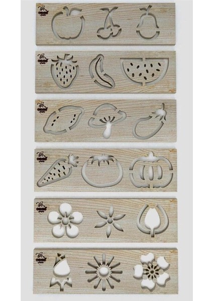 Karınca Ahşap Bitkiler Çizim Şekil Kalıpları Eğitici Ahşap Oyuncak Bitki Çizimleri El Kas Beceri Geliştirme