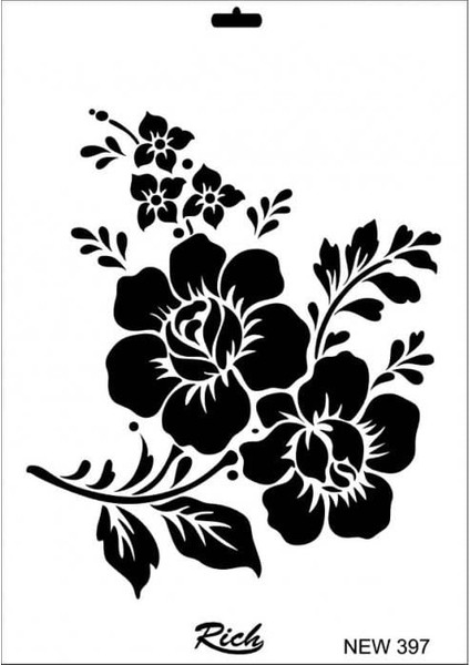 Rich New Seri N-397 Stencil 35X25 cm